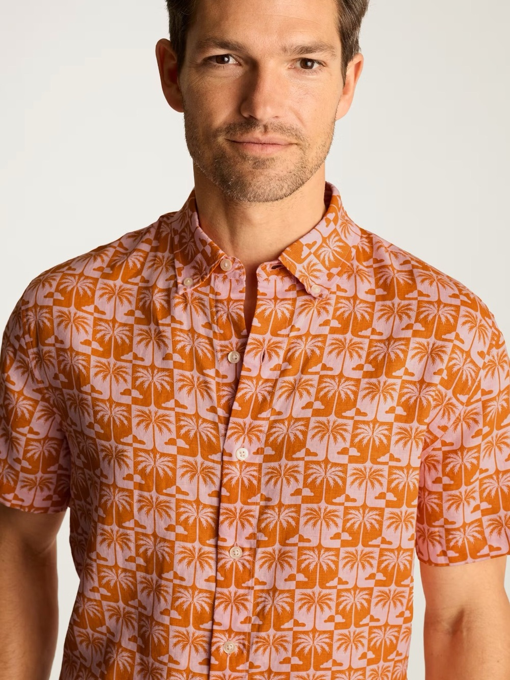Bonobos 100% Linen Riviera Shirt Lake Hall Palms Men’s Size XXL Slim Fit